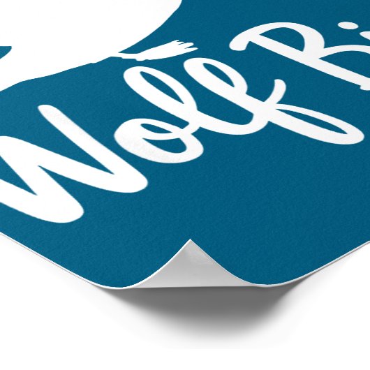 Stud Canadian Wolf Bird Funny  Poster (Ecke)