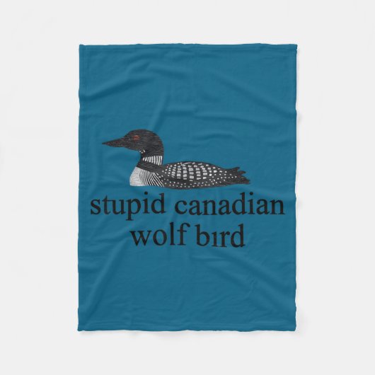 Stud Canadian Wolf Bird Lgbt Hockey  Fleecedecke (Vorderseite)