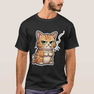 Stud Cool Funny Cat Meme Smoking Cat cigarette T-Shirt