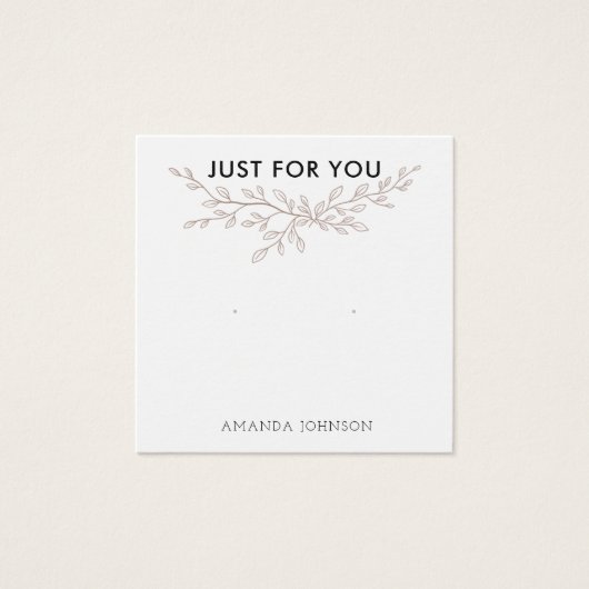 Stud Earring Display Card Moderne Branthy (Vorderseite)