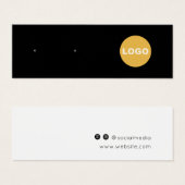 Stud Earring Juwelier Black Display Card (Vorne & Hinten)