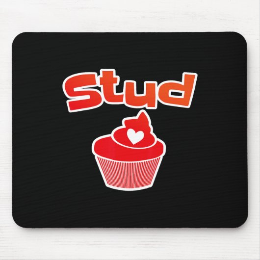 Stud Muffin Frohe Valentinstag Passende Kunst Prin Mousepad (Vorne)