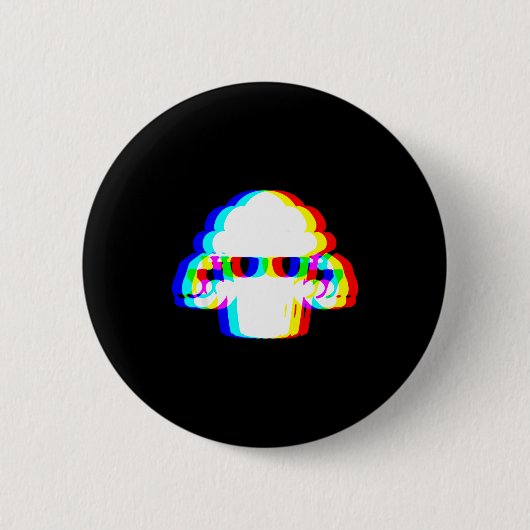 Stud Muffin Funny Muffin Varwave Edm Cyber Glitch Button (Vorderseite)