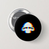 Stud Muffin Funny Muffin Varwave Edm Cyber Glitch Button (Vorne & Hinten)