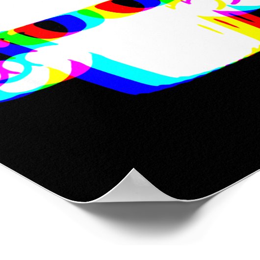 Stud Muffin Funny Muffin Varwave Edm Cyber Glitch Poster (Ecke)