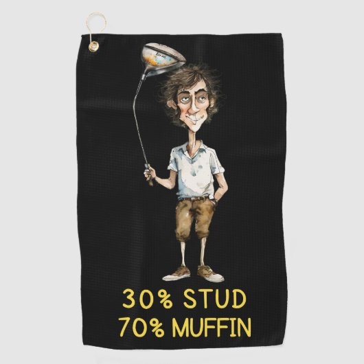 Stud Muffin Golfhandtuch (Vorderseite)