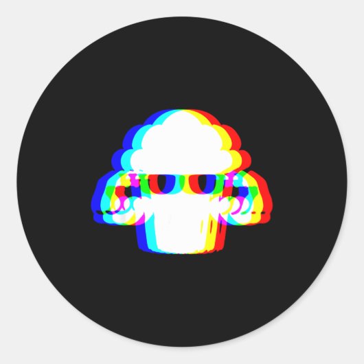 Stud Muffin Lustiger Muffin Varwave Edm Cyber Glit Runder Aufkleber (Vorderseite)