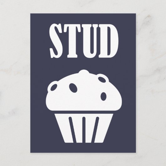 STUD Muffin Manly Tough Typ Funny Gift Schönes Aus Postkarte (Vorderseite)