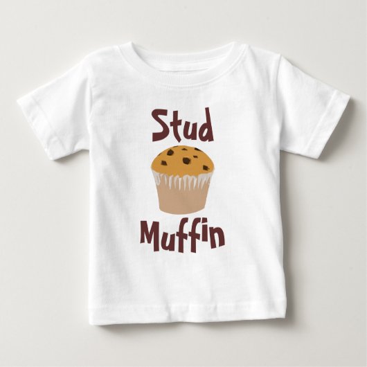 Stud Muffin Niedlich Baby T - Shirt (Vorderseite)