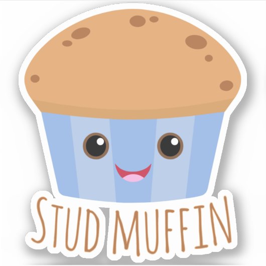 Stud Muffin Niedlich Feinschmecker Aufkleber (Vorderseite)