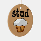 Stud Muffin, Niedlicher Funny Baked Good Keramik Ornament (Rechts)