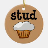 Stud Muffin, Niedlicher Funny Baked Good Keramik Ornament (Vorne)