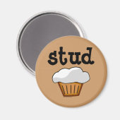 Stud Muffin, Niedlicher Funny Baked Good Magnet (Vorderseite/Rückseite)