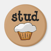 Stud Muffin, Niedlicher Funny Baked Good Magnet (Vorne)