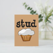 Stud Muffin, Niedlicher Funny Baked Good Postkarte (Stehend Vorderseite)