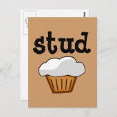Stud Muffin, Niedlicher Funny Baked Good Postkarte (Vorne/Hinten)
