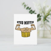 Stud Muffin Postkarte (Stehend Vorderseite)