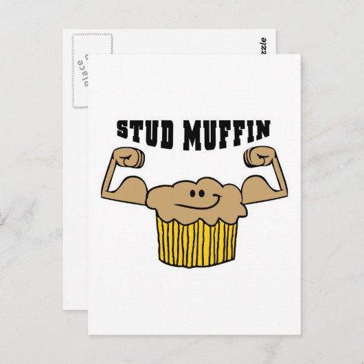 Stud Muffin Postkarte (Vorne/Hinten)