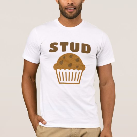 Stud Muffin T-Shirt, Muffin Graphic Funny Shirt De (Vorderseite)