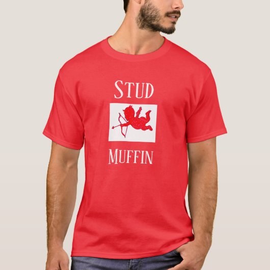 Stud Muffin Valentine's Day Holiday Männer Geschen T-Shirt (Vorderseite)