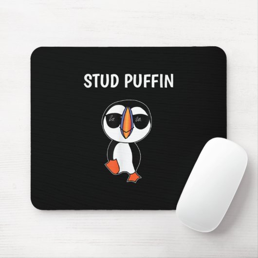 Stud Puffin Funny Bird Mousepad (Mit Mouse)