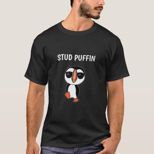 Stud Puffin - Funny Bird T-Shirt (Vorderseite)