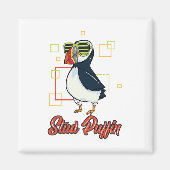 Stud Puffin Seaside Bird Illustration Magnet (Vorne)