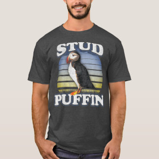 Stud Puffin Stud Muffin Pyjama Vintage Retro T-Shirt