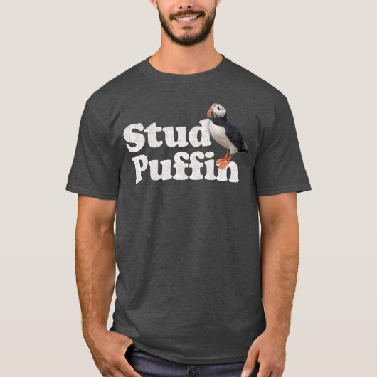Stud PuffinPajamas Retro Vintager Stil T-Shirt (Vorderseite)