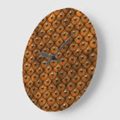 Studded Leather 1 Wall Clock Große Wanduhr (Winkel)