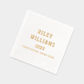 Student Abschluss Uni Sport Schriftart Abschluss Servietten Mit Folie (Links)