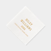 Student Abschluss Uni Sport Schriftart Abschluss Servietten Mit Folie (Rechts)