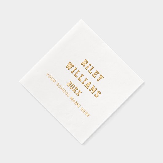 Student Abschluss Uni Sport Schriftart Abschluss Servietten Mit Folie (Rechts)