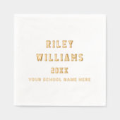 Student Abschluss Uni Sport Schriftart Abschluss Servietten Mit Folie (Vorderseite)