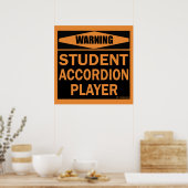 Student Accordion Player Poster (Küche)