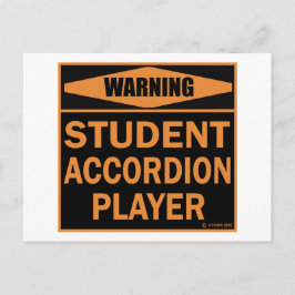 Student Accordion Player Postkarte