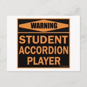 Student Accordion Player Postkarte