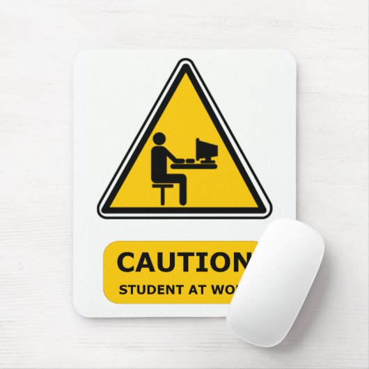 Student an Arbeit mousemat Mousepad (Mit Mouse)