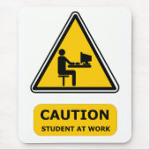 Student an Arbeit mousemat Mousepad (Vorne)