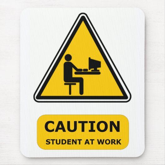 Student an Arbeit mousemat Mousepad (Vorne)