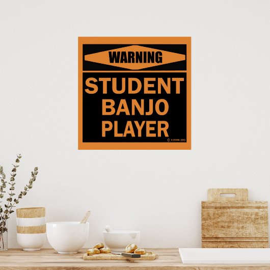 Student Banjo Player Poster (Küche)