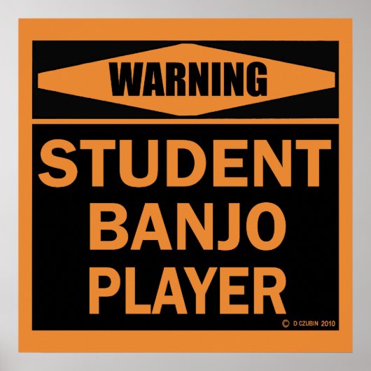 Student Banjo Player Poster (Vorne)