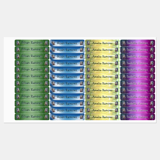 Student Belonged Etiketten (Blatt)