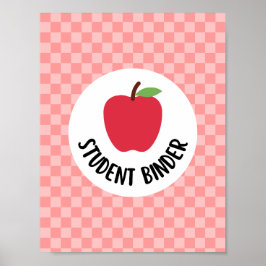 student binder title page insert for teachers poster
