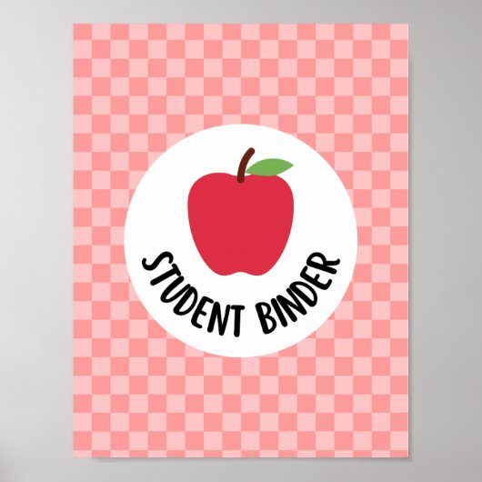 student binder title page insert for teachers poster (Vorne)