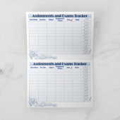 Student Class Zeitplan für die Zuweisung Prüfungen Karte (Innenseite)
