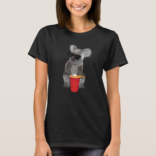 Student College Beer Pong Red Cup Party Pun Beer T-Shirt (Vorderseite)