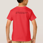 Student Custom Text Kids Red T Shirts Boys T - Shi (Rückseite)