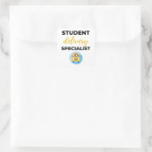 Student Delivery Specialist bl Quadratischer Aufkleber (Tasche)