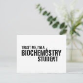 Student der Biochemie Postkarte (Stehend Vorderseite)